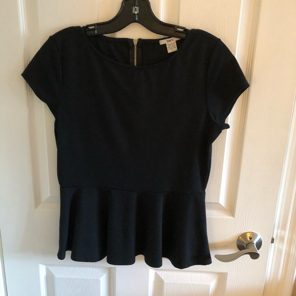 Bar III péplum too, back zipper